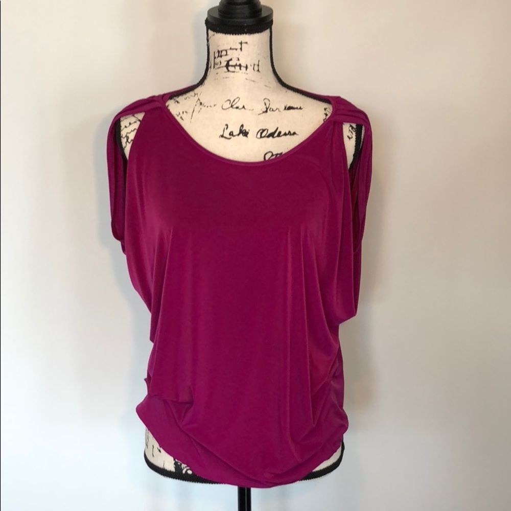 Magenta Sheen Sleeveless Top